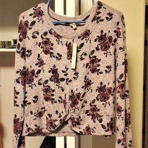 NWT Inspired Hearts Rose Pattern Sweater Top szXL